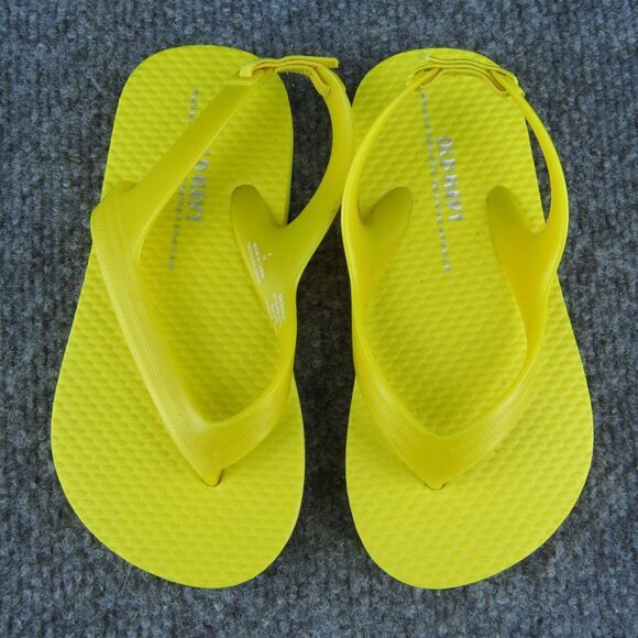 Old Navy Girls Flip Flop Shoes Yellow Synthetic‎ Pull On Size T 8 Medium - Picture 3 of 6